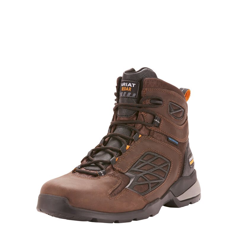 Ariat Rebar Flex 6" - Werkschoenen DonkerBruin Heren - 38718-023